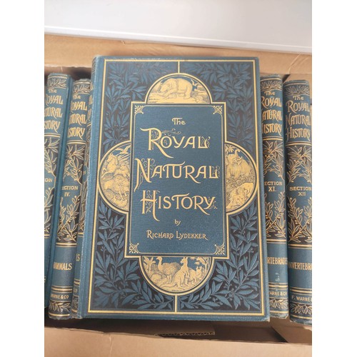 47 - LYDEKKER RICHARD.  The Royal Natural History. 12 vols. Many col. plates & other illus.... 