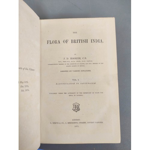 48 - HOOKER J. D.  The Flora of British India. Vols. 1 to 6. Orig. dark blue cloth, some wear. ... 