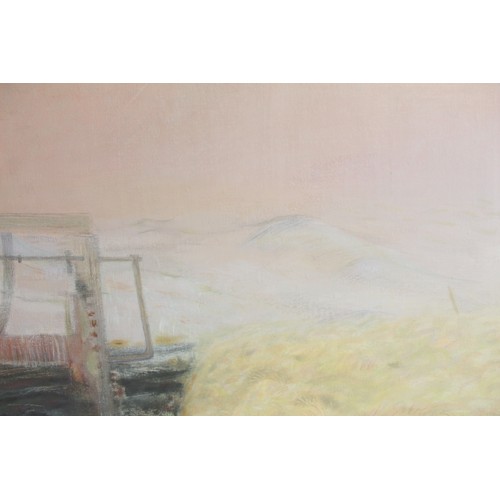 209 - Sylvia Wishart ARSA (Scottish 1936-2008) *ARR*. 'Slip to Copinsay'.Oil on canvas.64cm x 121cm.  Sign... 