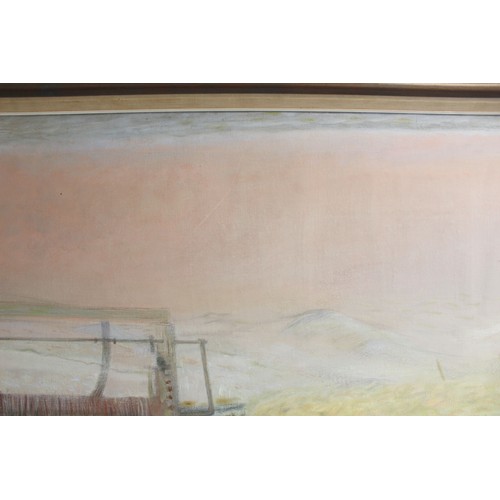 209 - Sylvia Wishart ARSA (Scottish 1936-2008) *ARR*. 'Slip to Copinsay'.Oil on canvas.64cm x 121cm.  Sign... 