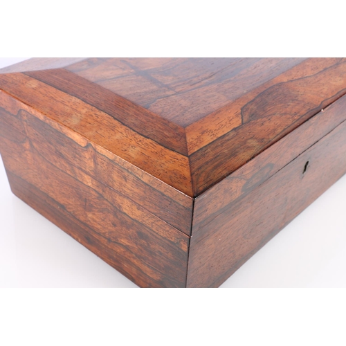 17 - Victorian rosewood hinge top box.