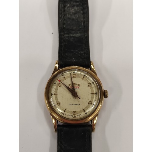 28 - 9ct gold gent's Roamer watch (a/f).