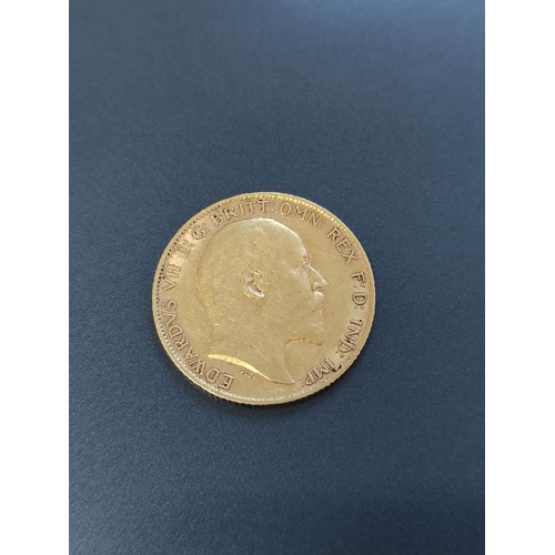 116 - United Kingdom. Edward VII 1906 22ct gold half sovereign. 3.9g