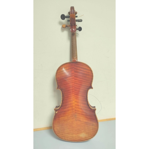 234 - Antique late 19th century German 4/4 'Excelsior' violin after Stradivarius by Alfred Moritz of Dresd... 