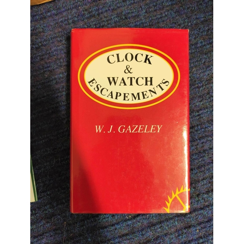 229 - Clockmaking Books. To include Watters. Gazeley. W.J Clock and Watch Escapements, Watters M Clock Rep... 