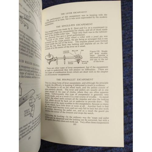 229 - Clockmaking Books. To include Watters. Gazeley. W.J Clock and Watch Escapements, Watters M Clock Rep... 