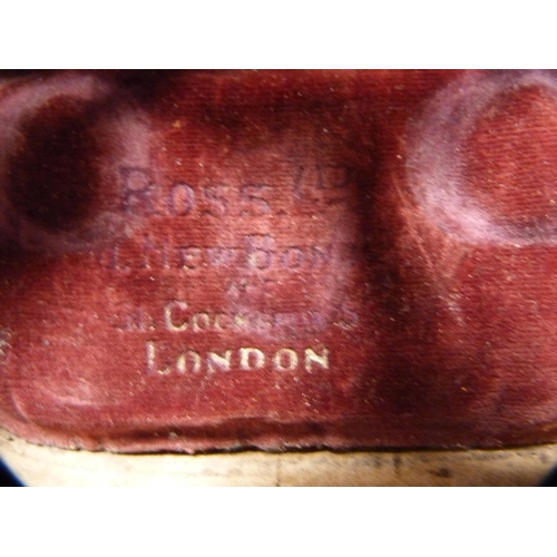 10 - Pair of Ross of London prism binoculars, power 8, no. 26714, with original leather case.