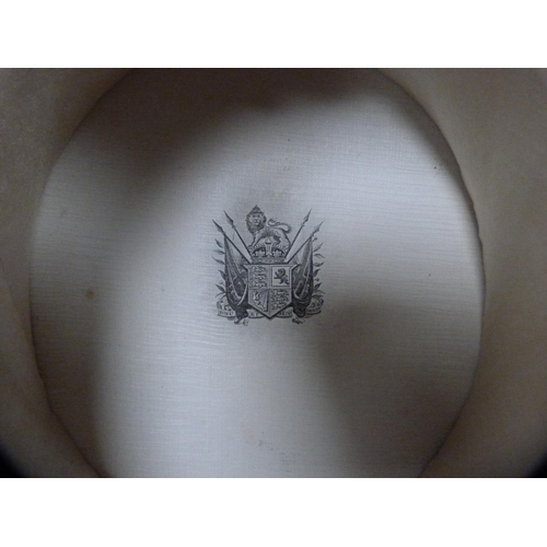 105 - Black silk top hat.