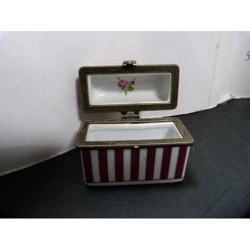 11A - Four French-style ceramic patch boxes.