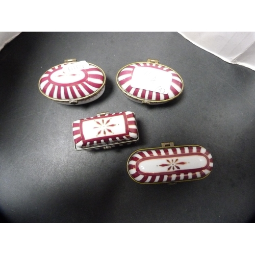 11A - Four French-style ceramic patch boxes.