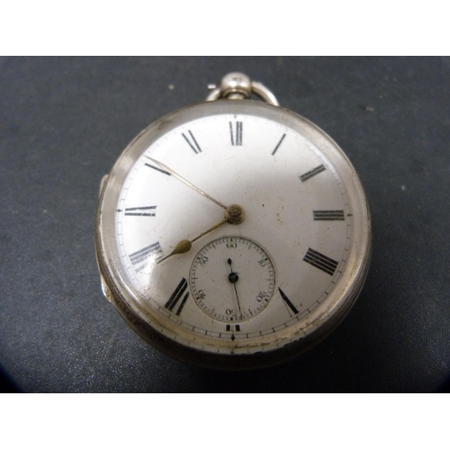 41 - Victorian silver-cased pocket watch, 165.4g gross.