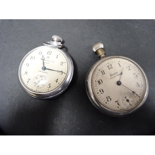 58 - Bag containing miscellaneous pocket watches to include rolled gold, Swiss made, Ingersoll, Westclox ... 