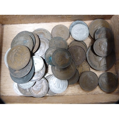63 - Coins and banknotes to include Victorian and later coinage, half crowns, commemorative coins, George... 