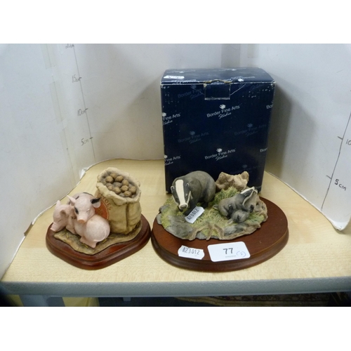 77 - Border Fine Arts group, 'Contented' from the James Herriot Studio collection, A5905, by Kerry Bell, ... 