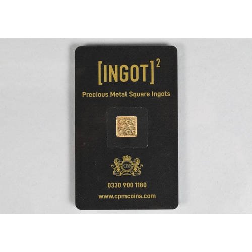 62 - Ingot; 1 gram of 24 carat yellow gold; complete with certificate