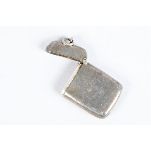 82 - Late Victorian hallmarked silver vesta; Chester 1894; 4.5cm long; 22.3g gross weight