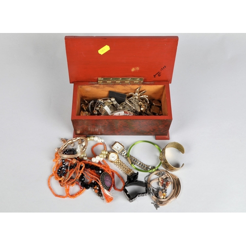 91 - Assorted ladies watches; together with assorted costume jewellery