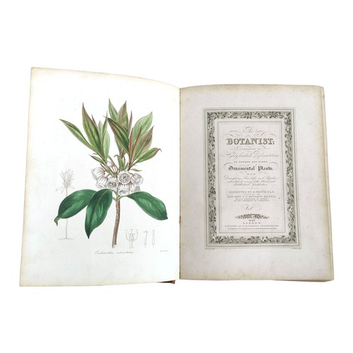 MAUND B.  The Botanist. Eng. title. 86 hand col. plates (vol. 1 complete & part vol. 2 in one, some plates misplaced). Quarto. Old half calf, c.1837.