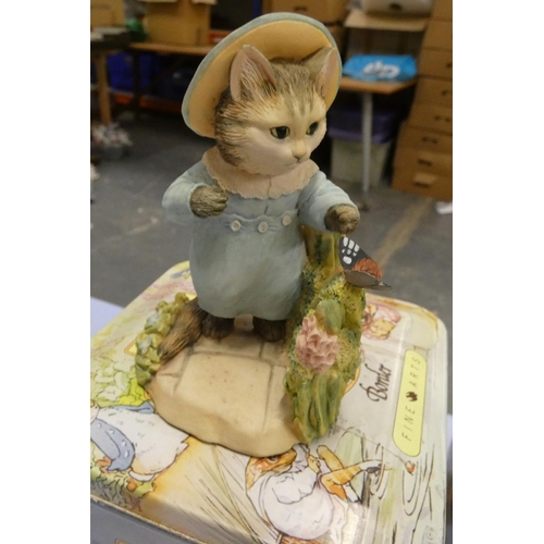 68 - Three Border Fine Arts Beatrix Potter figures including Miss Moppett and the Mouse, Hunca Muncha and... 