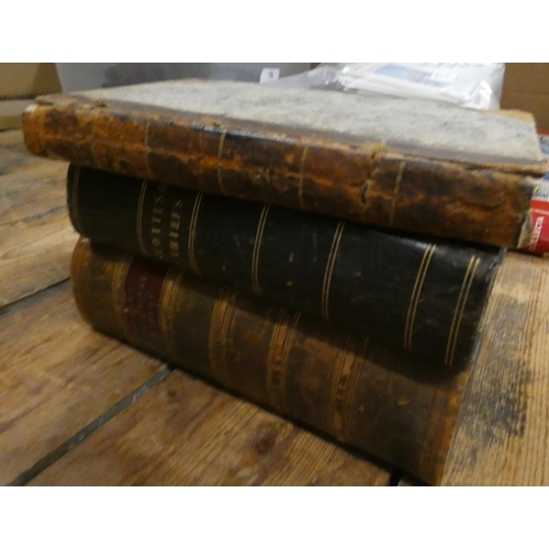 78 - Three antique books including 1862 Biographical Treasury, Scottish Chiefs and Cecila Hieress Vol II.... 