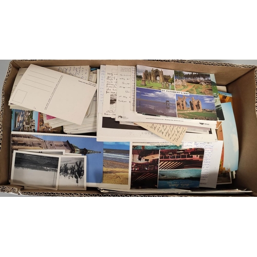 219 - Box containing approximately 500 topographical postcards dating predominantly from the 1960s-present... 