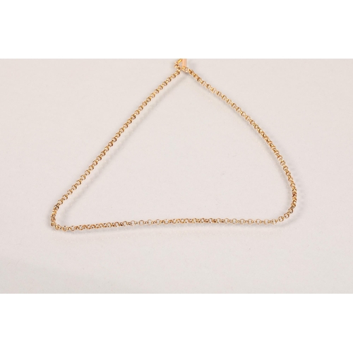 106 - Ladies 9 carat yellow gold necklace; 3.4g gross weight