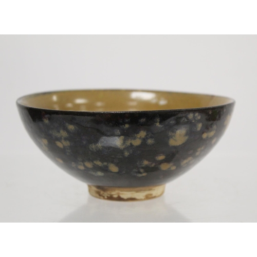 238 - Chinese Jizhou tortoiseshell type pottery bowl, the interior decorated with two flying horses, 13.5c... 