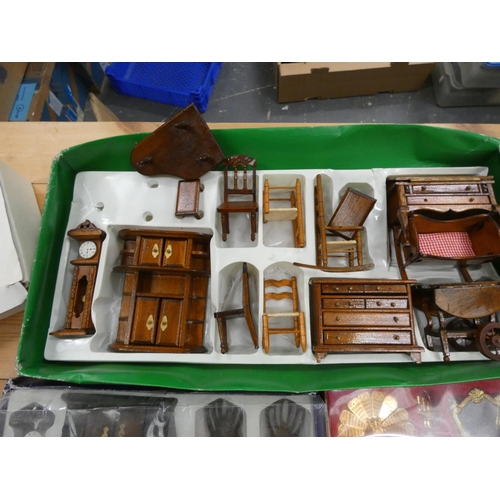 131 - Box of doll's house furniture. 