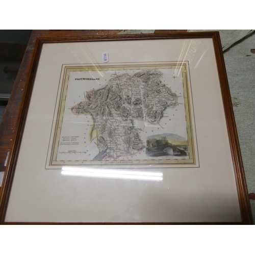 161 - Three prints including map of Westmoreland.