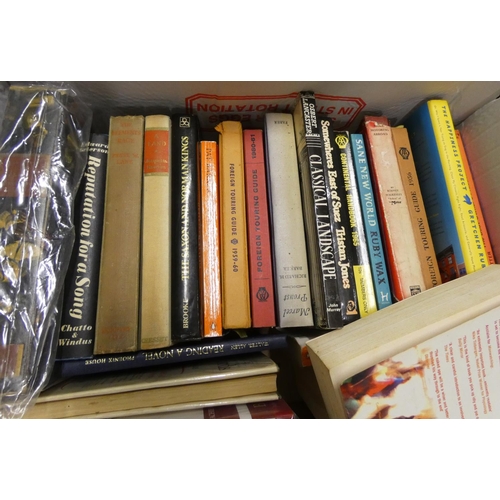 163 - Box of  books including vintage travel guides.