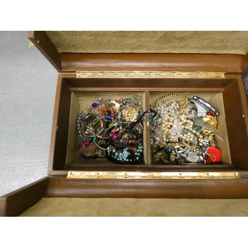 191 - Two large boxes of costume jewellery.