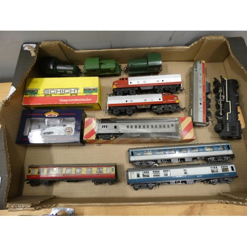 210 - Box of model locomotives and rolling stock.