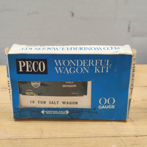 72 - Quantity of Peco OO gauge guard's wagons including 10 ton salt wagon and Blue Circle Portland cement... 