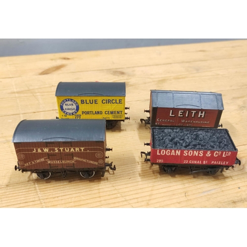 72 - Quantity of Peco OO gauge guard's wagons including 10 ton salt wagon and Blue Circle Portland cement... 