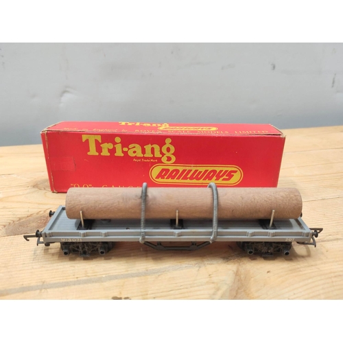 80 - Six vintage boxed Tri-ang railway models including operating Mail coach set, R402 and R55/57/58 dies... 