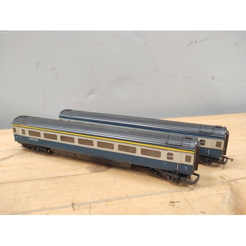 87 - Carton of Hornby engines and rolling stock including two Intercity carriages R439-0020 among others.... 