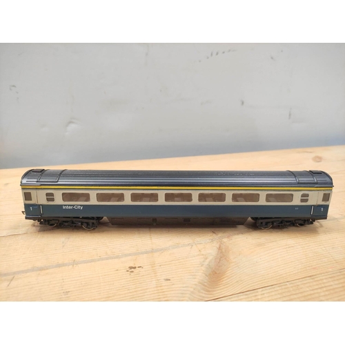 87 - Carton of Hornby engines and rolling stock including two Intercity carriages R439-0020 among others.... 