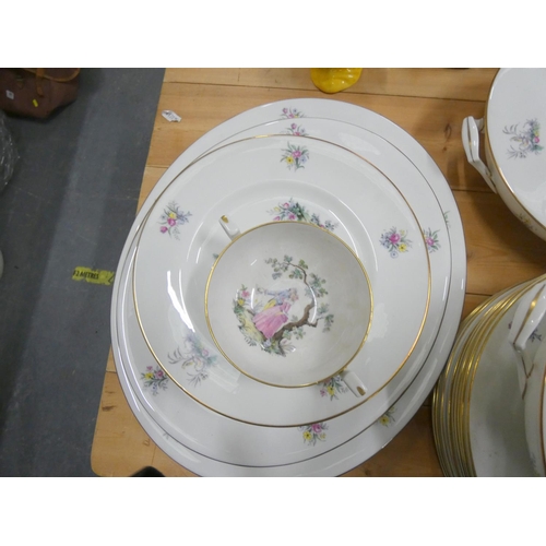 305 - Royal Worcester Watteau dinner service.