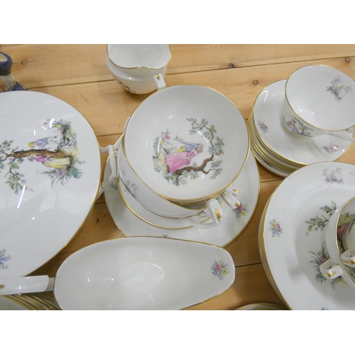 305 - Royal Worcester Watteau dinner service.