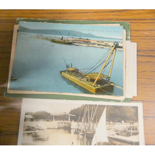 333 - Collection of vintage postcards, Suez Canal interest.