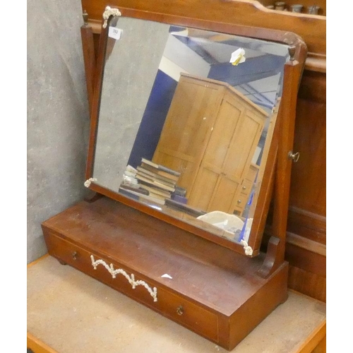 392 - Dressing table mirror with single drawer.