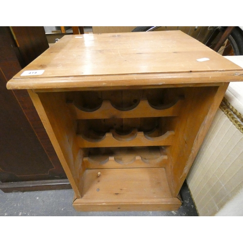 414 - Pine wine rack.