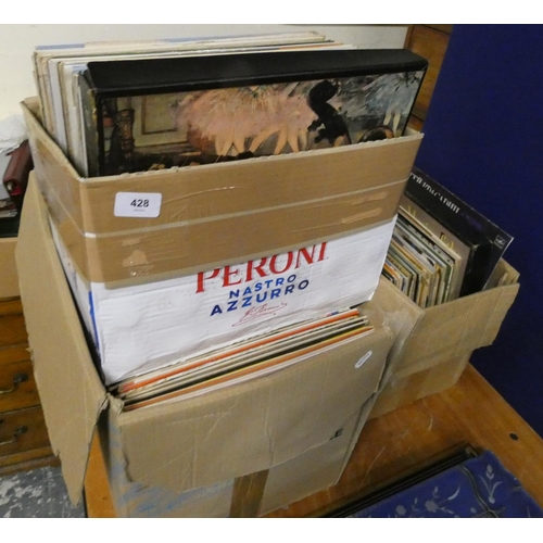 428 - Three boxes of classical records.