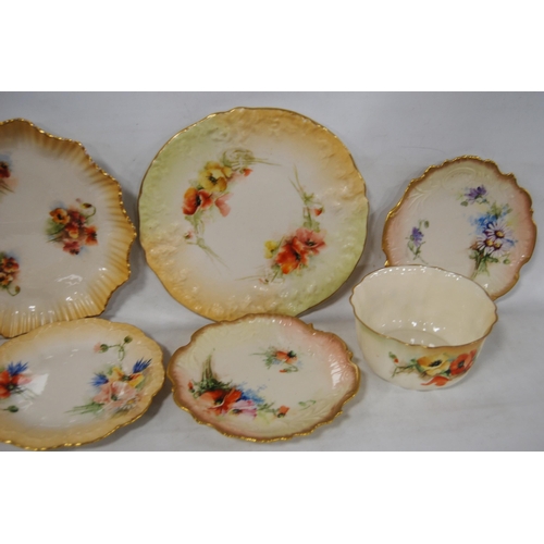 245 - Group of Nautilus Porcelain teawares (Possil Pottery, Glasgow) comprising two assorted biscuit plate... 