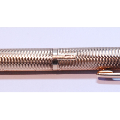 110 - 9ct gold Yard-o-Led propelling ballpoint pen, for Garrard, cased, 24g gross.