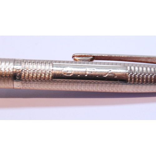 110 - 9ct gold Yard-o-Led propelling ballpoint pen, for Garrard, cased, 24g gross.