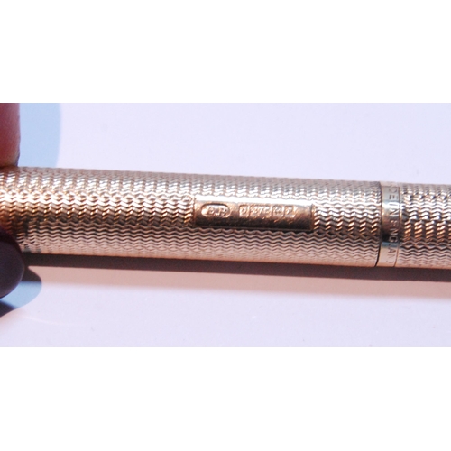 110 - 9ct gold Yard-o-Led propelling ballpoint pen, for Garrard, cased, 24g gross.