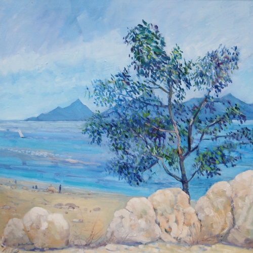 314 - Melville Brotherston (Scottish, 1942 - 2020)Seascape with tree to the foregroundSigned and dated '99... 