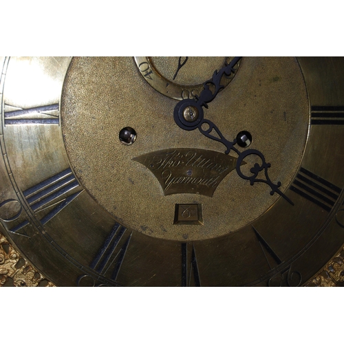 166 - Mid 18th century chinoiserie eight day longcase clock, the 12in dial signed Thos Utting, Yarmouth, w... 