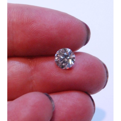 85 - Diamond brilliant, unmounted, with HRD Antwerp report given as 1.06ct, colour G, clarity VVS2.